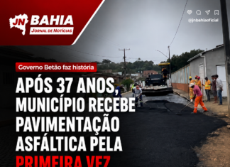 Governo Betão faz história: após 37 anos, município recebe pavimentação asfáltica pela primeira vez